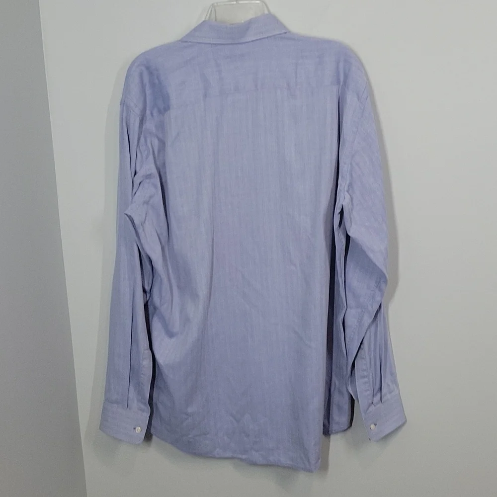 HUGO BOSS blue long sleeve button front dress shirt 16 34/35
